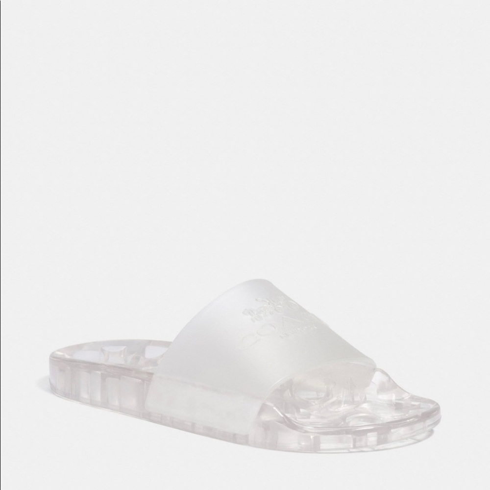 womens clear coach slide